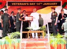 Chief Minister Shri Naveen Patnaik at the Armed Forces Veterans Day Celebration at 120 Infantry Battalion, Bhubaneswar