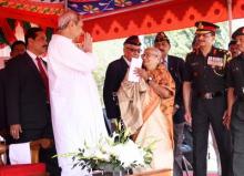 Chief Minister Shri Naveen Patnaik at the Armed Forces Veterans Day Celebration at 120 Infantry Battalion, Bhubaneswar