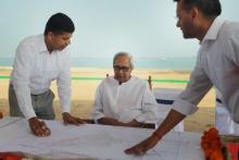 Chief Minnister Naveen Patnaik Visit the sit and review progress of Work at near Mata Matha, Cuttack