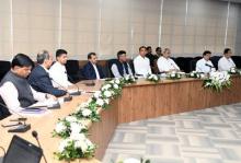 Chief Minister Shri Naveen Patnaik at a 21st High Level Clearance Authority meeting at Kharavel Bhavan