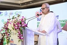 Chief Minister Shri Naveen Patnaik at the Nua Odisha Global Summit on Growth and Employment at Hotel Mayfair