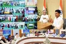 Chief Minister Shri Naveen Patnaik Dedicating  67 Ama Hospitals (Phase-II) in 15 Districts,  along with various health facilities  at Subarnapur   Jharsuguda  Umerkote and , Begunia,  through VC 