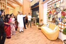 Chief Minister Shri Naveen Patnaik Inaugurating  Mission Shakti Bazaar at unt-8