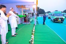 Chief Minister Shri Naveen Patnaik Flagging off 133 ‘Mobile Veterinary Units’ under Fisheries & A.R.D. Department at Kalinga Stadium