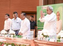 Chief Minister Shri Naveen Patnaik at the Nijukti Parba for newly appointed 977 SSB Lecturers under Higher Education Department, 87 Gram Panchayat Development Officers under PR & DW Department, 57 Inspector of Cooperative Societies under Co- Operation Department and 31 District Level Employees under I&PR Department at Convention Centre 