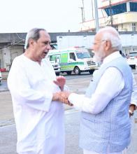 Chief Minister Shri Naveen Patnaik Seeing off Hon’ble Prime Minister of India at  Biju Patnaik International Airport