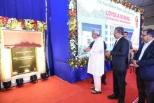 Chief Minister Shri Naveen Patnaik Laying Foundation stone for new Loyola School at Gothapatana 