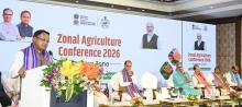 Chief Minister Shri Mohan Charan Majhi, Union Agriculture Minister Shri Shivraj Singh Chouhan and other dignitaries at the inaugural session of Conference on Agriculture, Eastern Zone, held at May Fair Convention, Bhubaneswar 