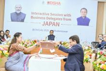 Hon’ble Chief Minister Mohan Charan Majhi is addressing the esteemed delegation of Japanese Industry Leaders at the Convention Center, Lokseva Bhawan today. A meaningful dialogue on investment, technology, and shared growth to further strengthen India–Japan economic partnership. 